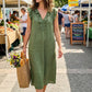 👗 LIMITED-TIME 50% OFF! ✨ Women's V-Neck Ruffle Dress – Sleeveless, Pockets, Flowy Summer Style 🌼