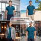 👕 LIMITED-TIME 50% OFF! ✨ Men's Short Sleeve Sport Shirt – Athletic Fit, 4-Way Stretch, Striped Trim 🏌️