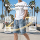 🩳 LIMITED-TIME 50% OFF! ✨ Men's Loose Denim Shorts – Cargo Pockets, Drawstring, High Street Style 🏙️