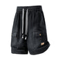 🩳 LIMITED-TIME 50% OFF! ✨ Men's Loose Denim Shorts – Cargo Pockets, Drawstring, High Street Style 🏙️