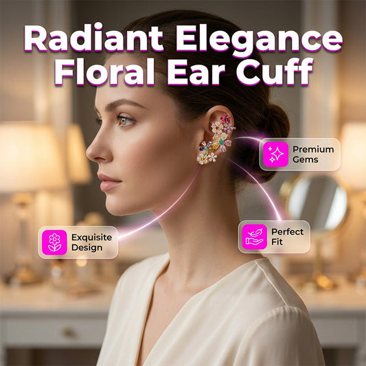 🌸 LIMITED-TIME 50% OFF! ✨ Vibrant Floral Crawler Earrings – Multicolor Rhinestone, Lightweight, Hypoallergenic 💎
