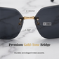 🕶️ LIMITED-TIME 50% OFF! 💥 Rimless Oversized Square Sunglasses – Gradient Lens, Glitter Details, UV Protection ✨