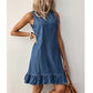 👗 LIMITED-TIME 50% OFF! ✨ Women's Sleeveless Denim Ruffle Hem Dress
