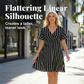 👗 LIMITED-TIME 50% OFF! ✨ Plus Size Vertical Stripe V-Neck Dress – Slimming, Flowy, Elegant 🌟