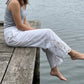 👖 LIMITED-TIME 50% OFF! ✨ Women's Wide-Leg Pants – Breathable, Lace Crochet, Drawstring Waist 🌸