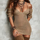 👗 LIMITED-TIME 50% OFF! ✨ Women's Off-Shoulder Bodycon Mini Dress – Deep V-Neck, Curve-Hugging, Breathable 🌟
