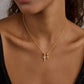 📿 LIMITED-TIME 50% OFF! 💥 Elegant Double Cross Pendant Necklace – Radiant Finish, Lightweight, Trendy Urban Style ✨