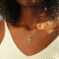 📿 LIMITED-TIME 50% OFF! 💥 Elegant Double Cross Pendant Necklace – Radiant Finish, Lightweight, Trendy Urban Style ✨