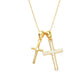 📿 LIMITED-TIME 50% OFF! 💥 Elegant Double Cross Pendant Necklace – Radiant Finish, Lightweight, Trendy Urban Style ✨
