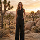 👗 LIMITED-TIME 50% OFF! ✨ Women's Sleeveless Button-Front Jumpsuit – Wide-Leg, Flowy, Effortless Chic 🌟