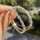 💎 LIMITED-TIME 50% OFF! 💥 Women's Sparkling CZ Hoop Earrings – Micro-Paved, Exaggerated Hoop, 3 Colors ✨
