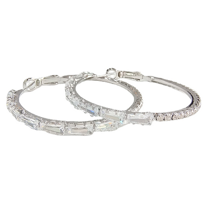 💎 LIMITED-TIME 50% OFF! 💥 Women's Sparkling CZ Hoop Earrings – Micro-Paved, Exaggerated Hoop, 3 Colors ✨