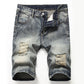 👖 LIMITED-TIME 50% OFF! 💥 Vintage Distressed Denim Shorts – Straight Slim Cut, Durable Hardware, Street Style ✨