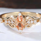 💍 LIMITED-TIME 50% OFF! 💥 Vintage Hollow Pattern Ring with Oval Rhinestone – Filigree Design, Champagne Sparkle ✨