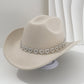 🤠 LIMITED-TIME 50% OFF! 💥 Women's Rhinestone Heart Cowboy Hat – Sparkling, Elegant French Jazz Fedora ✨