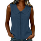 👚 LIMITED-TIME 50% OFF! 💥 Women's Elegant Summer Lace Trim Blouse – Sleeveless, Breathable, Lace Splicing ✨