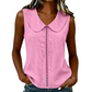 👚 LIMITED-TIME 50% OFF! 💥 Women's Elegant Summer Lace Trim Blouse – Sleeveless, Breathable, Lace Splicing ✨