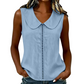 👚 LIMITED-TIME 50% OFF! 💥 Women's Elegant Summer Lace Trim Blouse – Sleeveless, Breathable, Lace Splicing ✨
