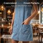 👗 LIMITED-TIME 50% OFF! ✨ Women's Casual Denim Pinafore Dress – A-Line Silhouette, Front Pockets, Relaxed Fit 🌿
