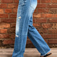 👖 LIMITED-TIME 50% OFF! 💥 Women's Distressed Slim Fit Flare Jeans – Edgy Ripped, Vintage Wash, Leg-Elongating ✨