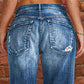 👖 LIMITED-TIME 50% OFF! 💥 Women's Distressed Slim Fit Flare Jeans – Edgy Ripped, Vintage Wash, Leg-Elongating ✨