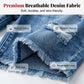 👖LIMITED-TIME 50% OFF! 💥 Summer Street Style Frayed Hem Jean Shorts – Distressed Patches, Mid-Waist Bermuda Fit ✨