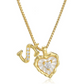 💎 LIMITED-TIME 50% OFF! 💥 Heart Shaped Letters Micro Pave Chain Necklace – Initial Pendant, Titanium Steel, Adjustable ✨