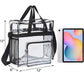 👜 LIMITED-TIME 50% OFF! 💥 Clear Tote Bag with Zipper – Stadium Approved, Spacious, Water-Resistant PVC ✨