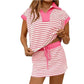 👗 LIMITED-TIME 50% OFF! 💥 Women's Striped Casual Skirt Set – Chic Two-Piece, Breathable, Adjustable Drawstring ✨