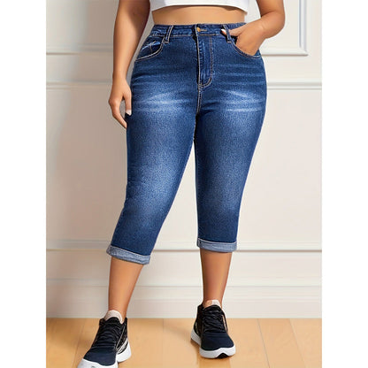 👖 LIMITED-TIME 50% OFF! 💥 Women's Stretch High Rise Capri Pants – Sculpting Waist, Flex Fabric, Cuffed Hem ✨