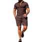 👕 LIMITED-TIME 50% OFF! 💥 Men's Casual Short Sleeve Shirt & Shorts Set – Button-Down Collar, Drawstring Waist, Breathable ✨