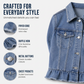👖 LIMITED-TIME 50% OFF! 💥 Women's Summer Ruffled Sleeve Denim Jacket – Breezy, Feminine, Layering Essential ✨
