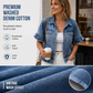 👖 LIMITED-TIME 50% OFF! 💥 Women's Summer Ruffled Sleeve Denim Jacket – Breezy, Feminine, Layering Essential ✨