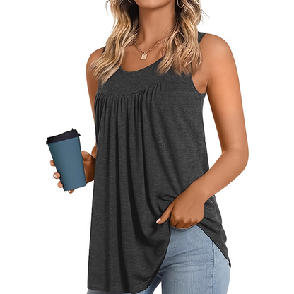 👚 LIMITED-TIME 50% OFF! 💥 Women's Relaxed Fit Sleeveless Top – Scoop Neck, Breezy, Effortless Style ✨