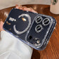 📱 LIMITED-TIME 50% OFF! 💥 Electroplated Glitter Magnetic Phone Cover – Sparkle Ring, Rhinestone Lens Guard, Shock Armor ✨
