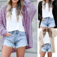 🧶 LIMITED-TIME 50% OFF! 💥 Women's V-Neck Hollow-Out Knit Cardigan – Breathable, Open-Front, Lightweight Layer ✨