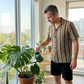 👕 LIMITED-TIME 50% OFF! 💥 Men's Casual Short Sleeve Shirt and Shorts Set – Textured Stripes, Drawstring Waist, Breathable ✨