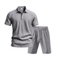 👕 LIMITED-TIME 50% OFF! 💥 Men's Casual Top & Shorts 2-Piece Set – Linen Blend, Lapel Collar, Elastic Waist ✨