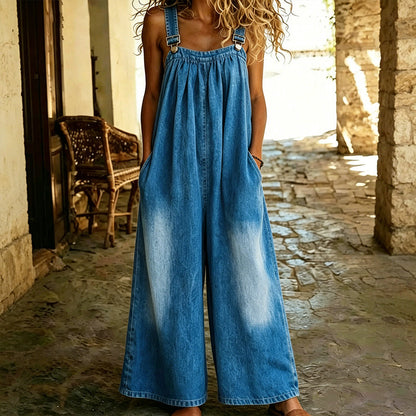 👖 LIMITED-TIME 50% OFF! 💥 Women's Casual Wide-Leg Denim Jumpsuit – Relaxed Fit, Versatile, Effortless Style ✨