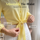 👚 LIMITED-TIME 50% OFF! 💥 Women's Elegant V-Neck Tie-Waist Top – Adjustable Waist, Long Sleeves, Soft Fabric ✨