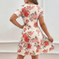🌸 LIMITED-TIME 50% OFF! 💥 Women's Elegant Floral Print Ruffled Hem Dress – Fitted Waist, Breathable, Versatile ✨