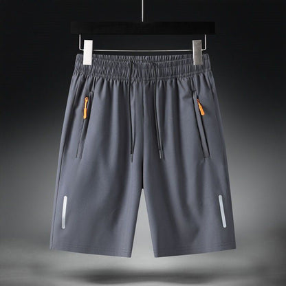 🏃 LIMITED-TIME 50% OFF! 💥 Men's Quick Dry Sports Shorts – Zipper Pockets, Elastic Waist, Reflective Details ✨