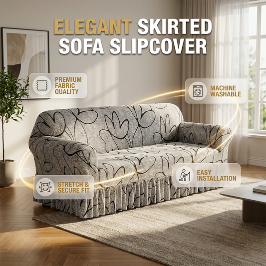 📢📢50% OFF !! ⏰High-Stretch Sofa Slipcover – Ruffled Hem & Full Protection