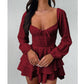 👗 LIMITED-TIME 50% OFF! 💥 Women's Sweetheart Neckline Skort Dress – Built-in Shorts, Open Back, Tiered Ruffle ✨