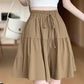 👖 LIMITED-TIME 50% OFF! 💥 Women High Waist Skirt Pants Wide Leg Ruffle Culottes – A-Line, Side Pockets, Elastic Waist ✨