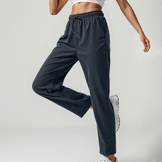 👖 LIMITED-TIME 50% OFF! 💥 Women's Lightweight High Waist Athletic Pants – Zipper Pockets, Straight Leg, Breathable ✨