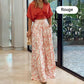 👗 LIMITED-TIME 50% OFF! 💥 Elegant Ladies Two Piece Set – V-Neck Top, Wide Leg Pants, Timeless Print ✨