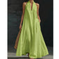 👗 LIMITED-TIME 50% OFF! 💥 Elegant Summer Casual Halter Maxi Dress – Deep V-Neck, A-Line, Hidden Pockets ✨