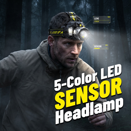 💡 LIMITED-TIME 50% OFF! 💥 Rechargeable Multi-Light LED Headlamp – 5 Colors, Motion Sensor, UV & Fishing Mode ✨