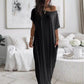 👗 LIMITED-TIME 50% OFF! 💥 Women's Summer Casual Loose Solid Color Short-Sleeve Long Dress – Side Pockets, Breathable, Travel-Friendly ✨